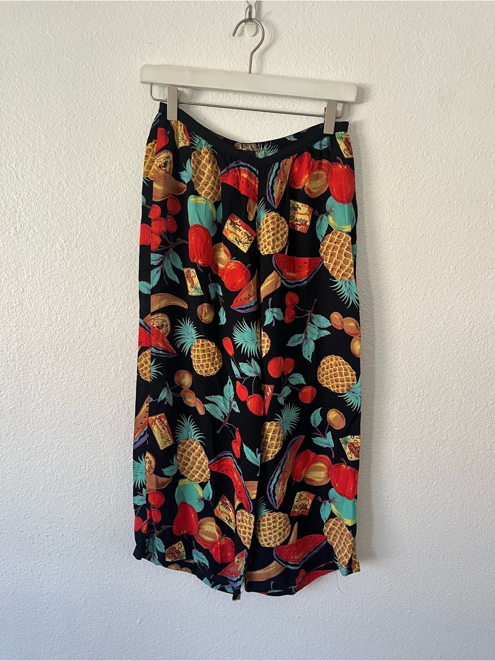 Loco lindo size large tropical beach cover up pants black red yellow